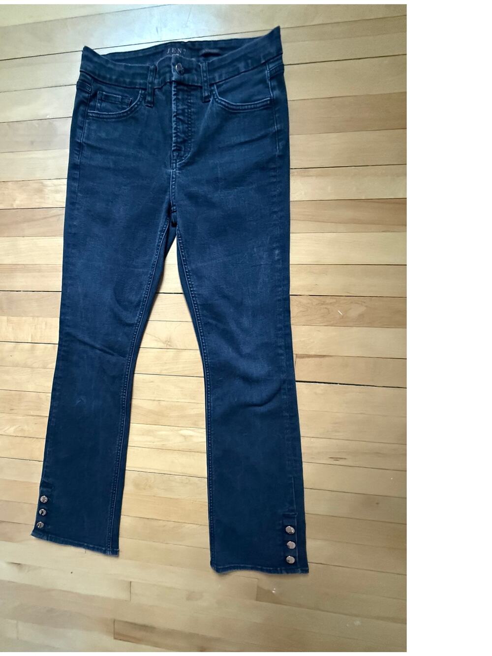 Jen7 by 7 For All Mankind Slim Bootcut Jeans Button Hem Detail - Size 4/27 EUC